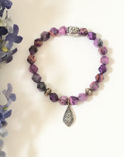 Load image into Gallery viewer, Beaded Lacey Agate Gemstone Stretch Bracelet For Women
